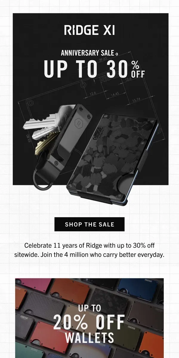 Email from The Ridge. Up to 30% Off Sitewide Starts NOW