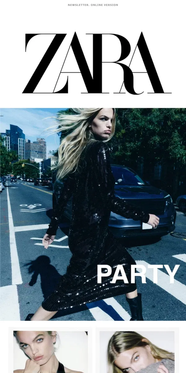 Email from Zara. Party collection #zarawoman