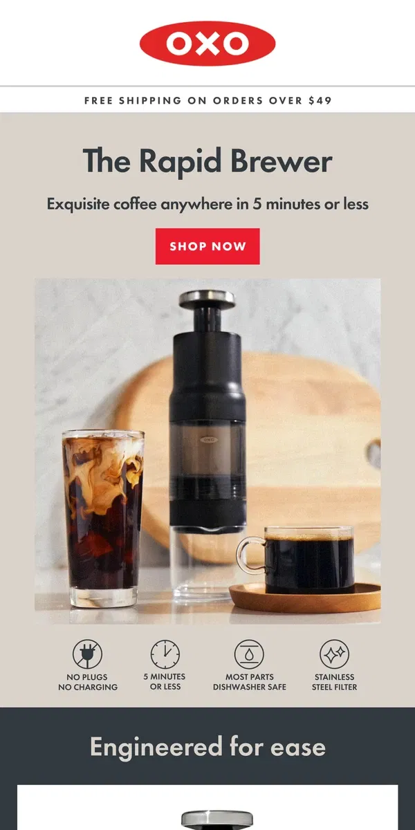 Email from OXO. Craft your perfect coffee anywhere