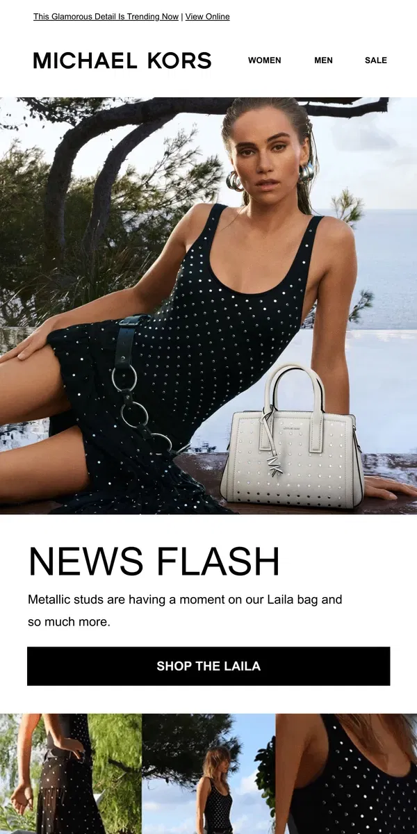 Email from Michael Kors. Look—Something Shiny