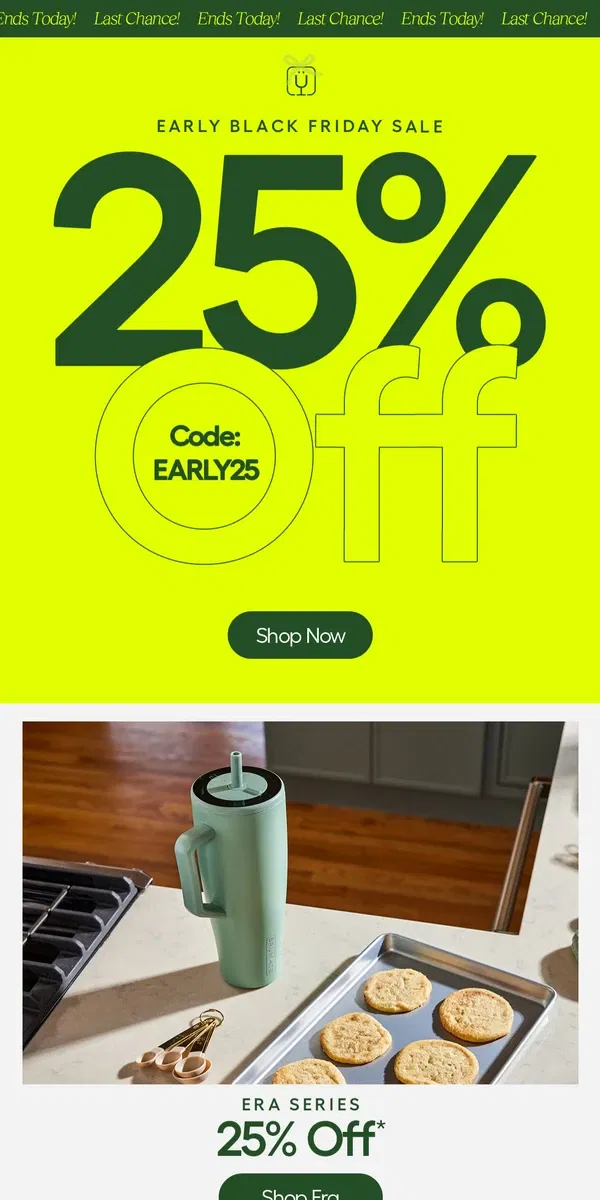 Email from BruMate. Time's Ticking To Save 25% Off