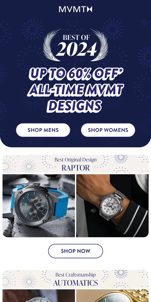 Email from MVMT. Up to 60% off 2024's best styles