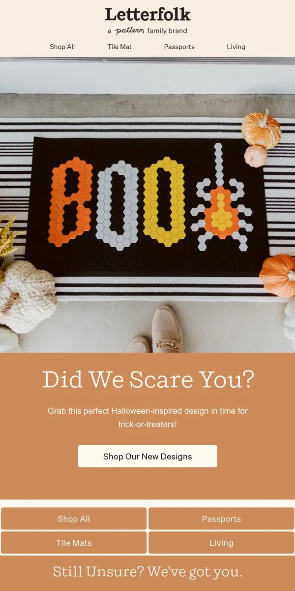 Email from Letterfolk. Is your front porch ready for Halloween?