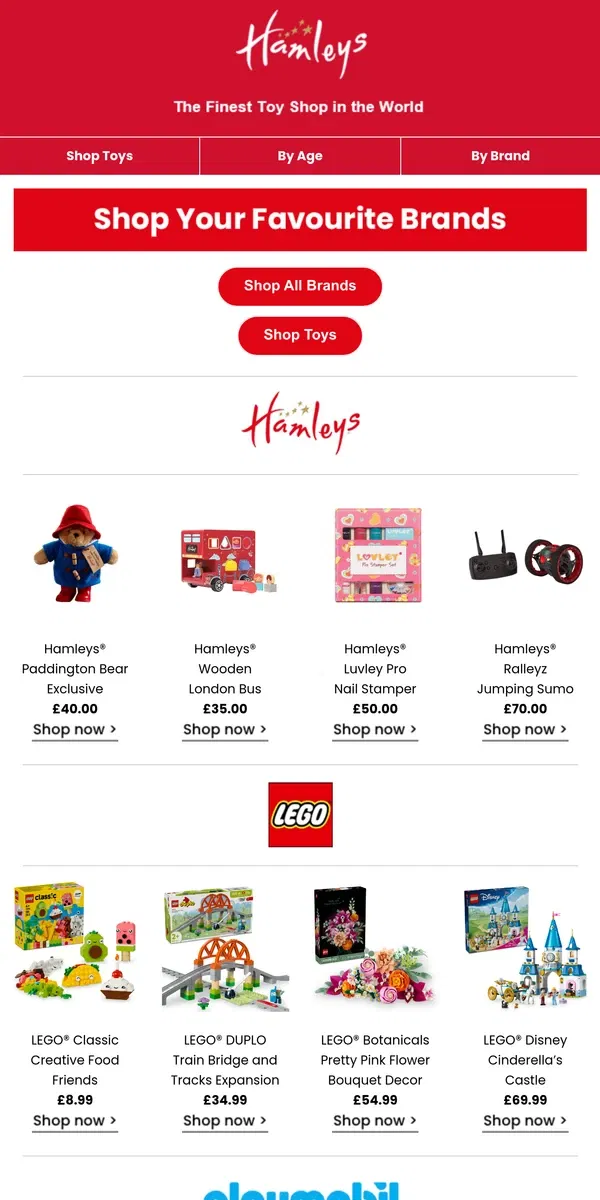 Email from Hamleys. Buy the Best Brands at Hamleys!