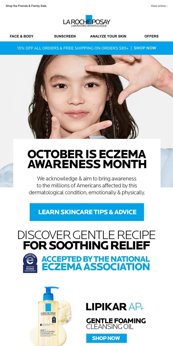 Email from La Roche-Posay. Discover Skincare for Eczema & Dry Skin 💙