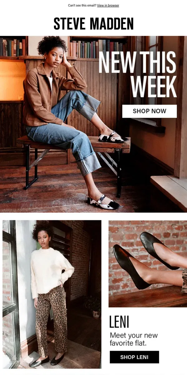 Email from Steve Madden. ICYMI: Look What Just Landed