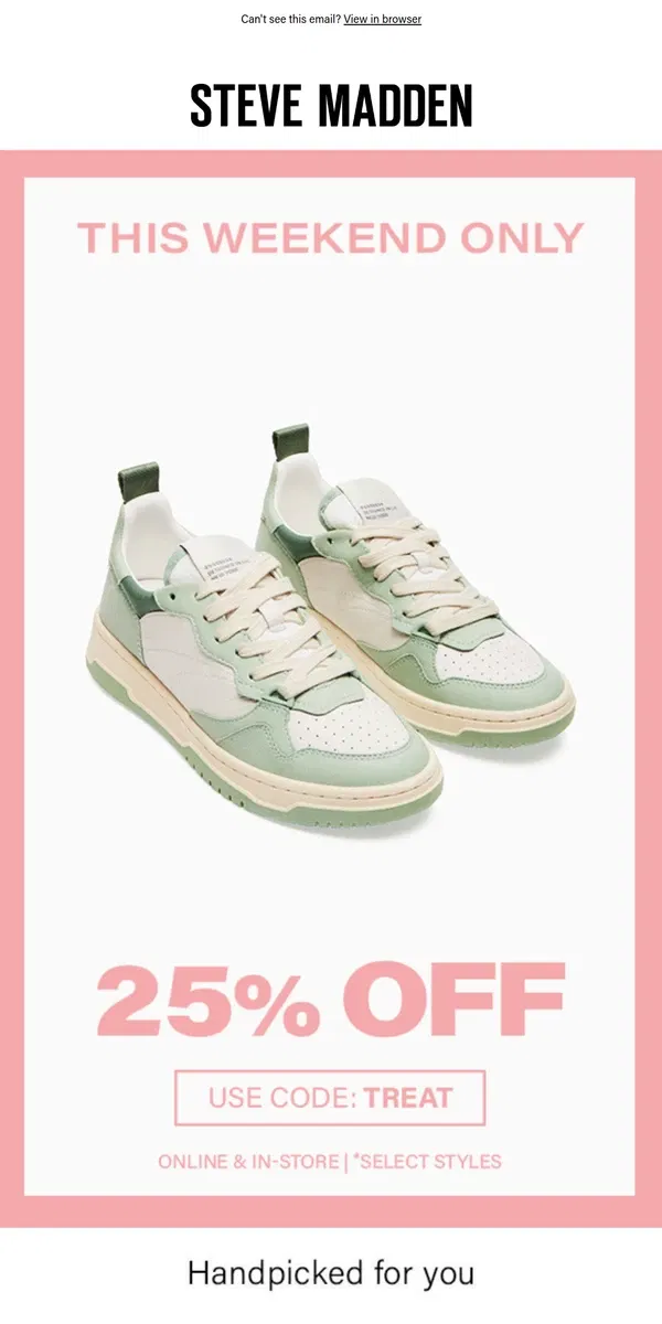 Email from Steve Madden. Top 5 Styles On Sale