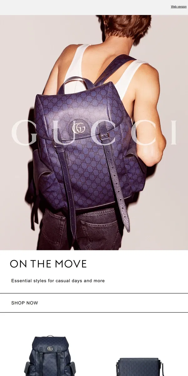 Email from GUCCI. The GG Backpack