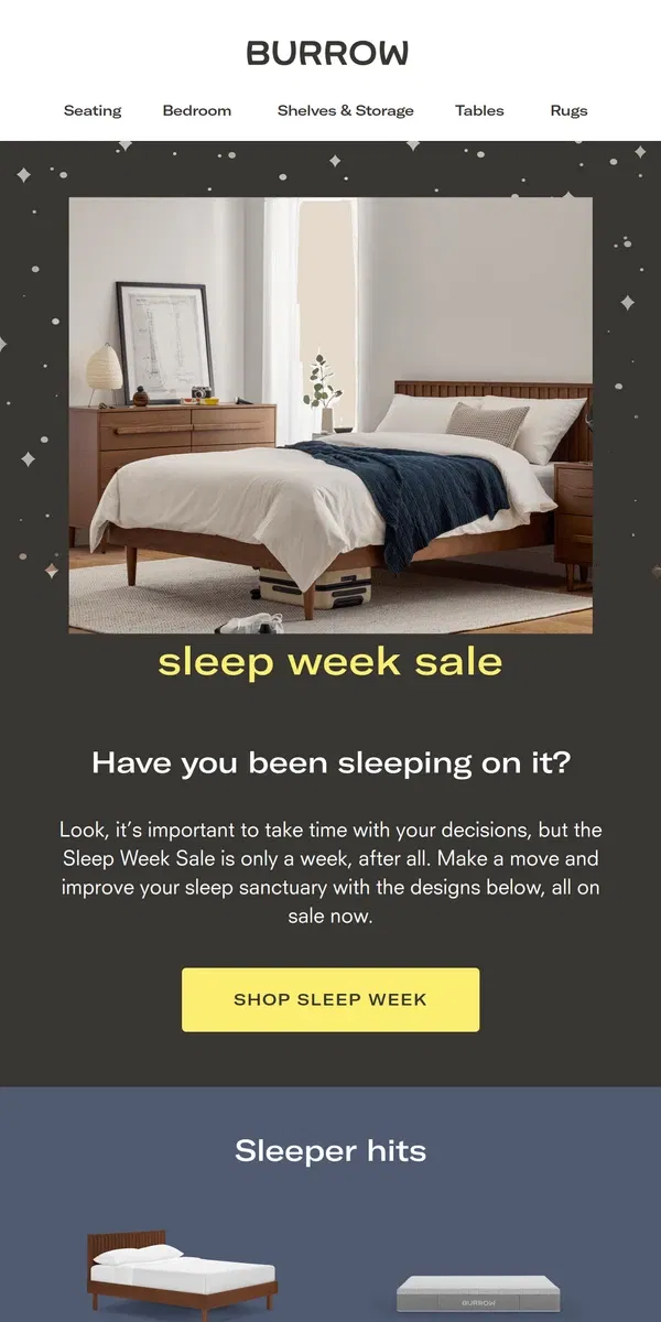 Email from Burrow. Sleeping on it?