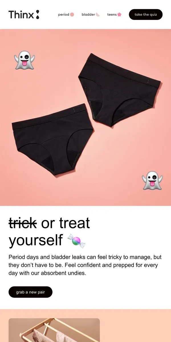 Email from Thinx. 👻 Ghoul, please