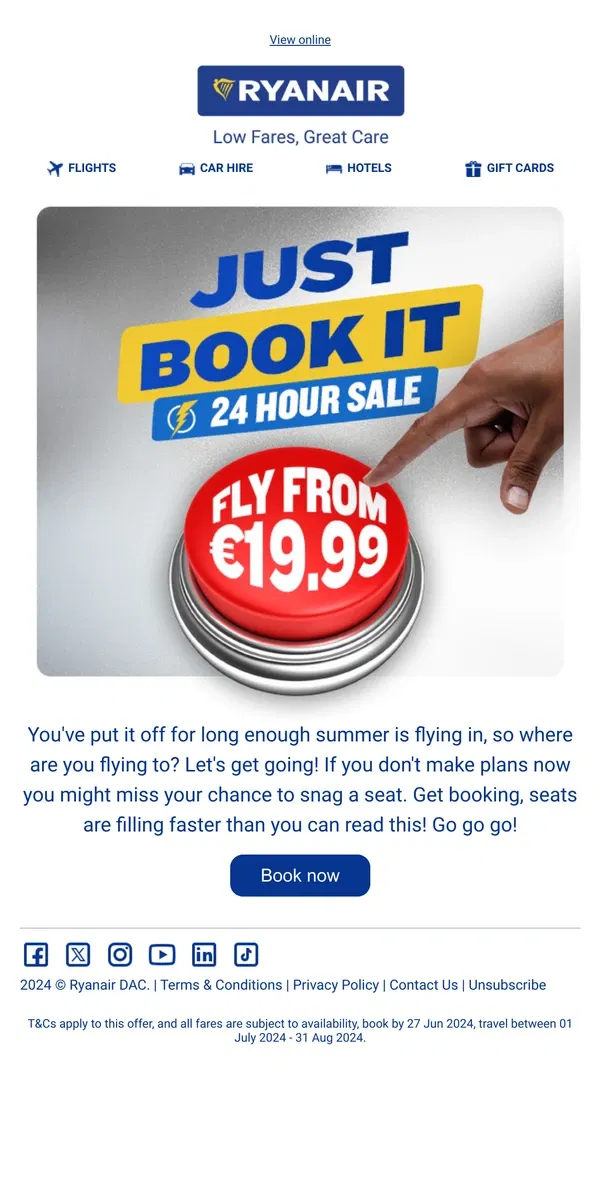 Email from Ryanair. You must try this out! 😉