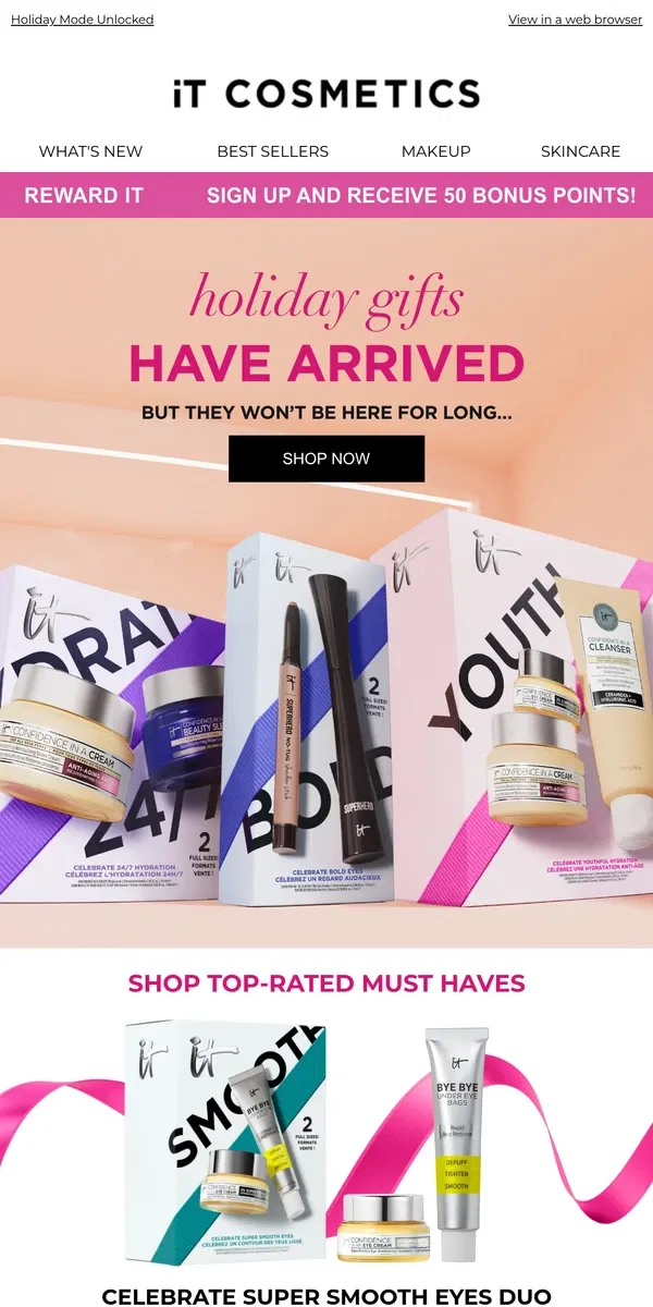 Email from IT Cosmetics. Guess What’s Selling Fast? 🤔