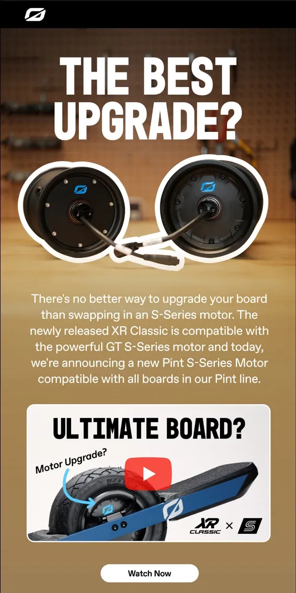 Email from Onewheel. The Biggest Upgrade? 🤖