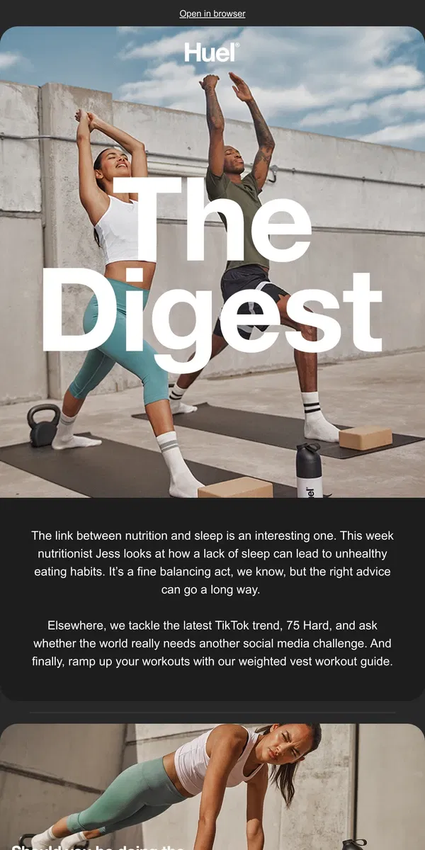 Email from Huel. Why you crave junk food when tired 😴