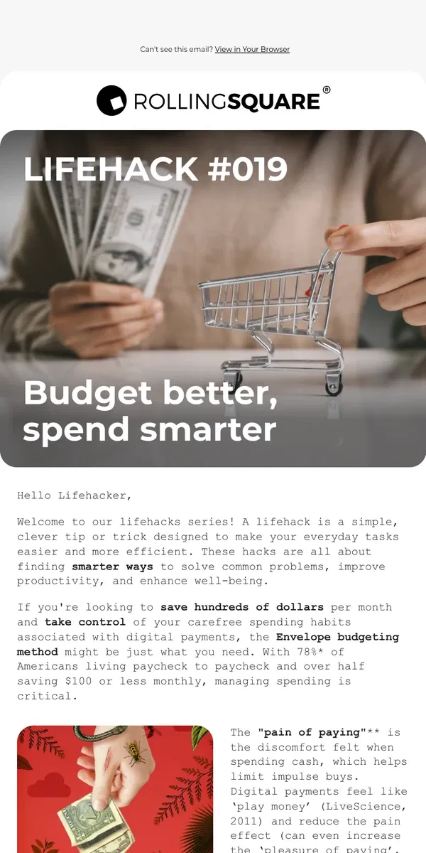 Email from Rolling Square. Ready to take control of your finances?