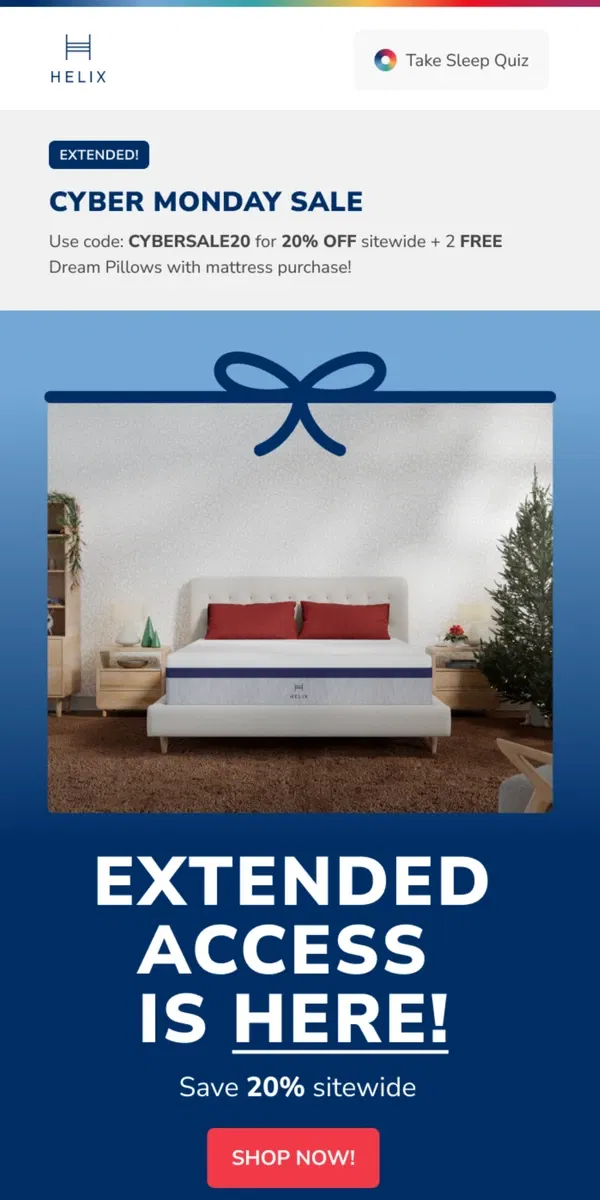 Email from Helix. Better sleep. Sitewide savings.