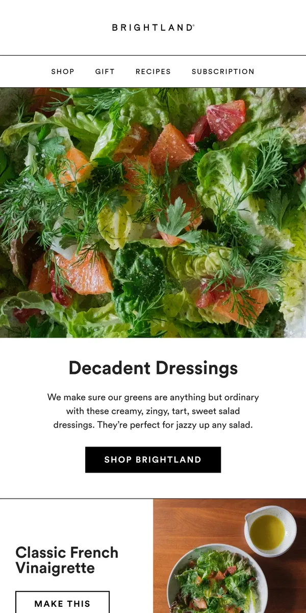 Email from Brightland. Elevate your everyday greens 🥗