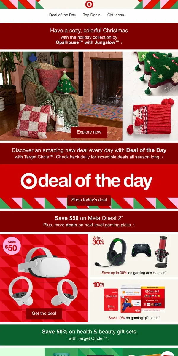 Email from Target. The Opalhouse with Jungalow Christmas collection 🎅