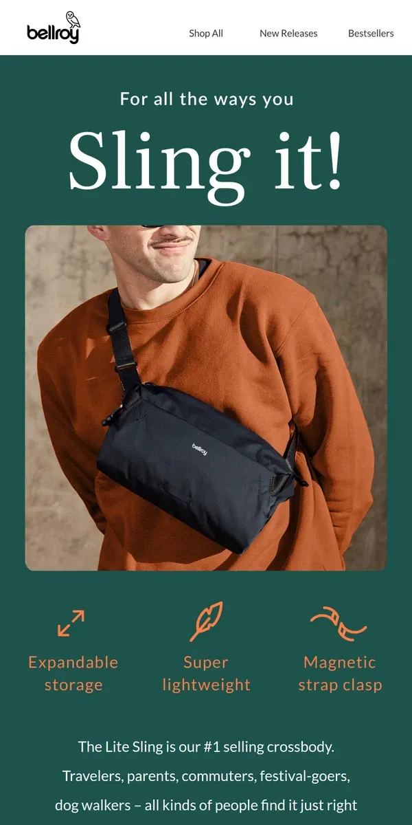 Email from Bellroy. 3 reasons it’s #1.