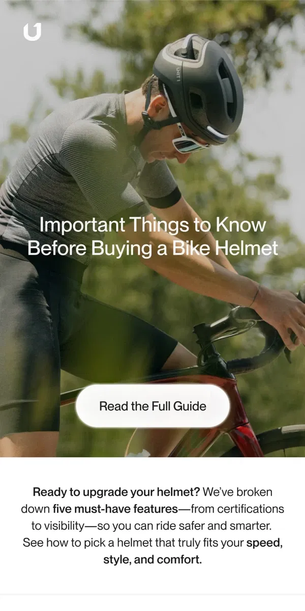 Email from UNIT 1. Protect Your Ride: Top Helmet Features Explained