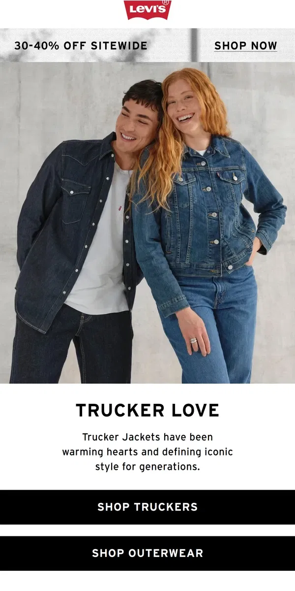 Email from Levi's. Truckers for the long haul