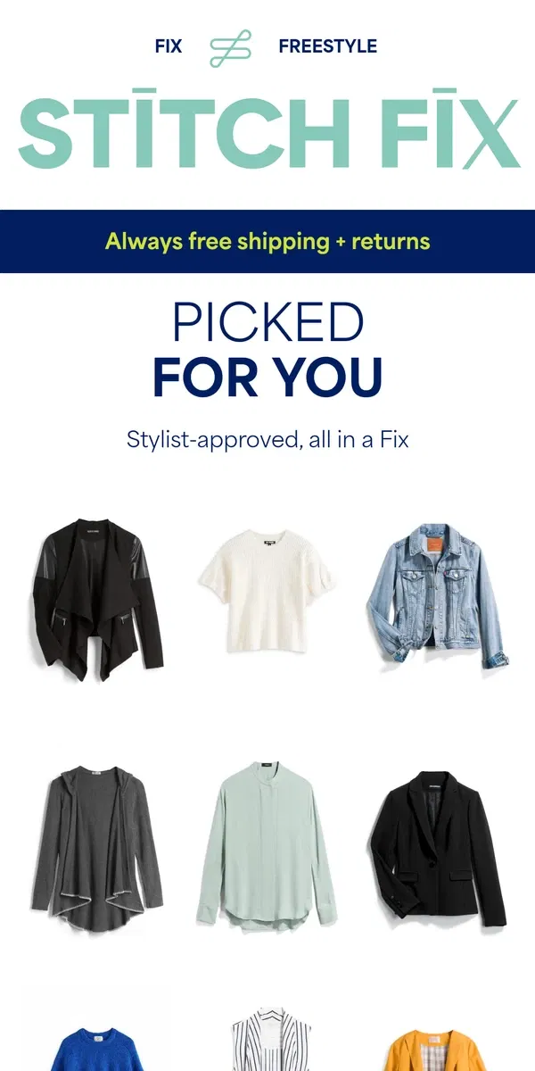 Email from Stitch Fix. Your style future’s looking really good