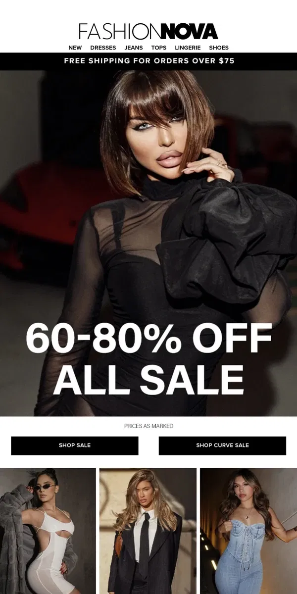 Email from Fashion Nova. Babe, U'll LOVE This Sale!😍