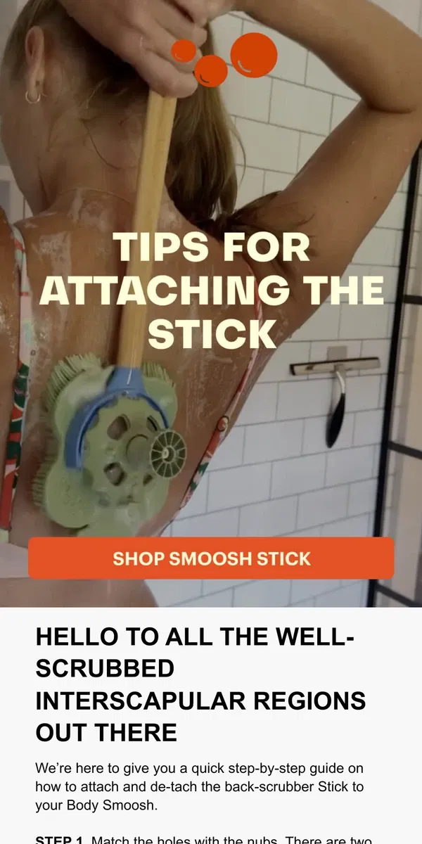 Email from Smoosh. How to Stick the Smoosh Stick