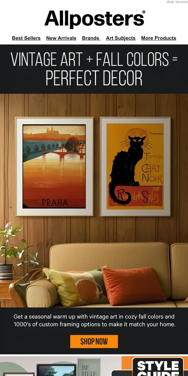 Email from AllPosters. Vintage Art Dressed for Fall