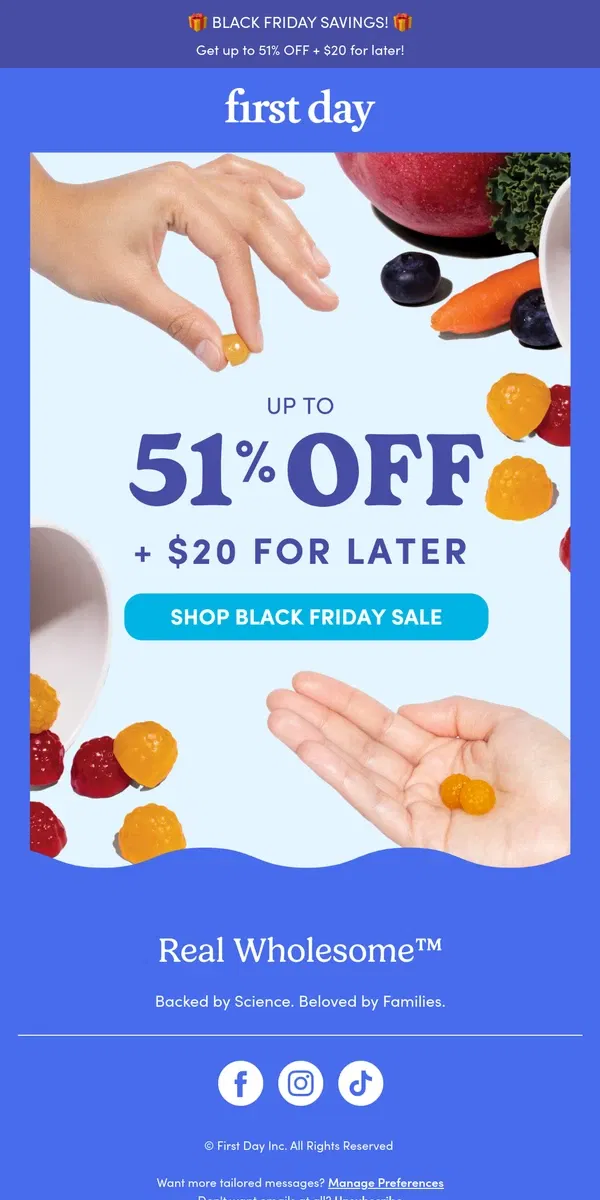 Email from First Day. Save up to 51% + get $20 for later 👀