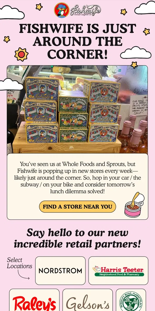 Email from Fishwife. WHERE CAN YOU FIND FISHWIFE?