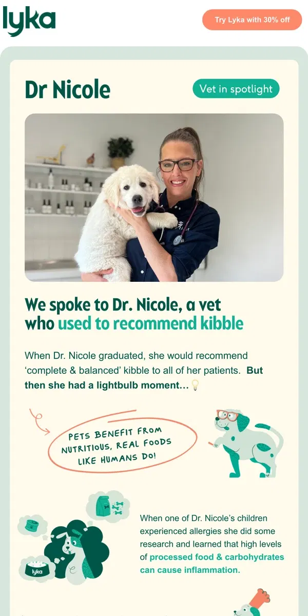 Email from Lyka. Why this vet started to question everything she knew…🤯