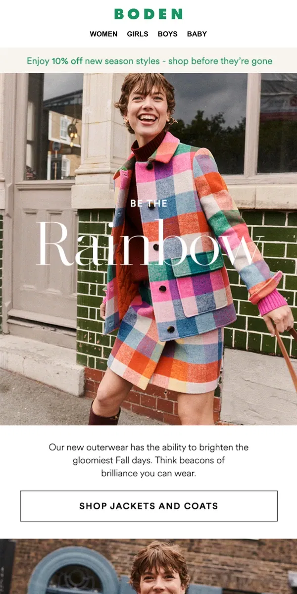 Email from Boden. Brighten up your Fall 🌈