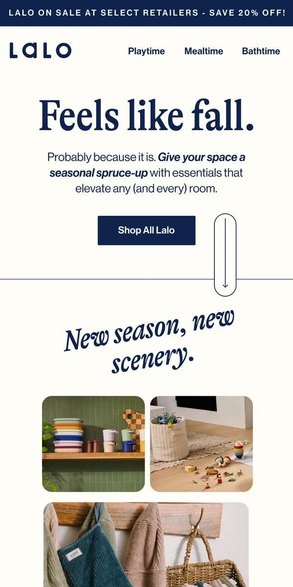 Email from Lalo. Ready for a refresh? 🏠