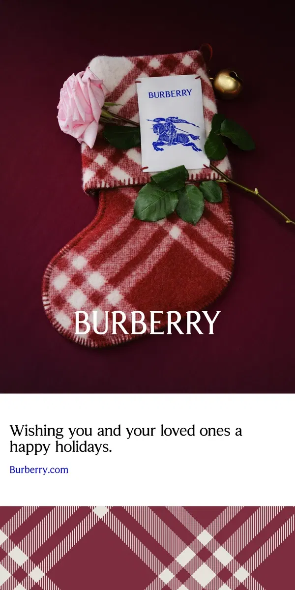 Email from Burberry. Seasons greetings