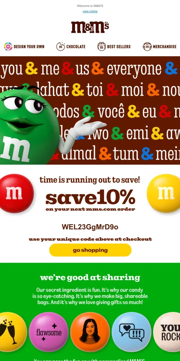 Email from M&M's. ⏰ Don't miss out on this offer