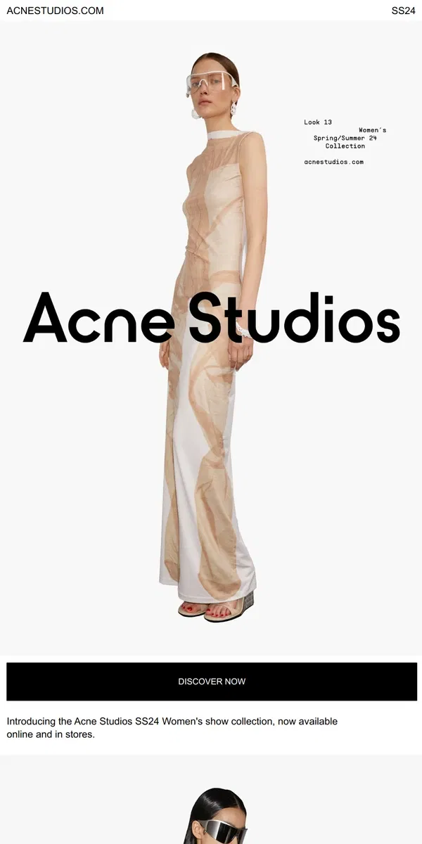 Email from Acne Studios. SS24 Women's Show Collection