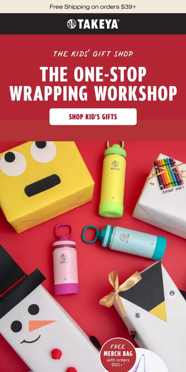 Email from TAKEYA. The Kids' Gift Shop + Wrapping 101