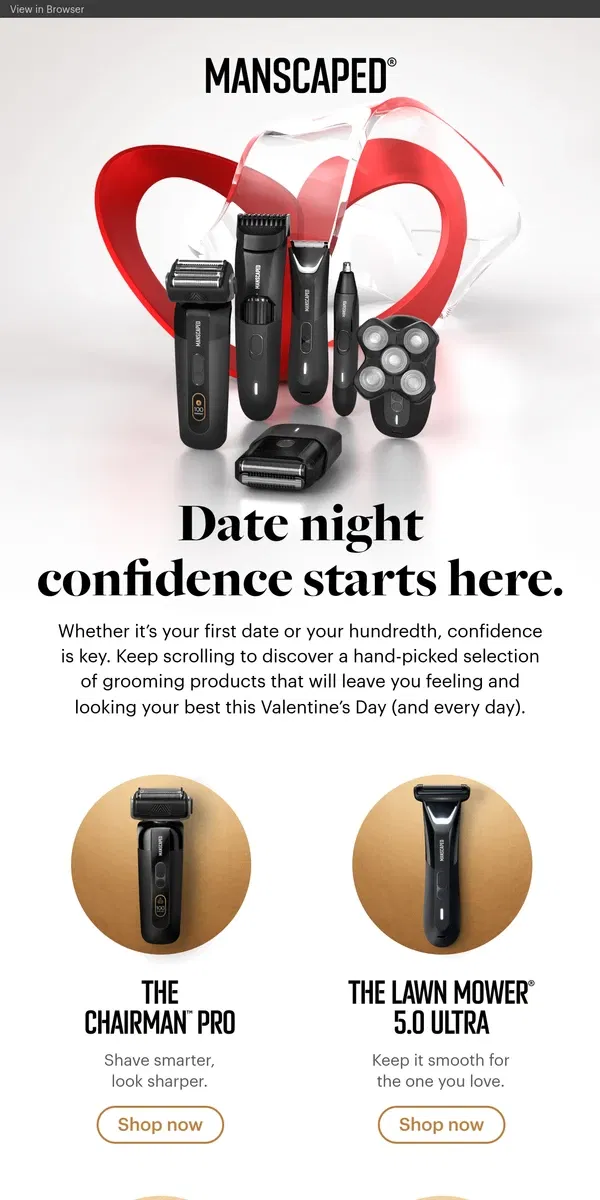 Email from MANSCAPED. First impressions matter