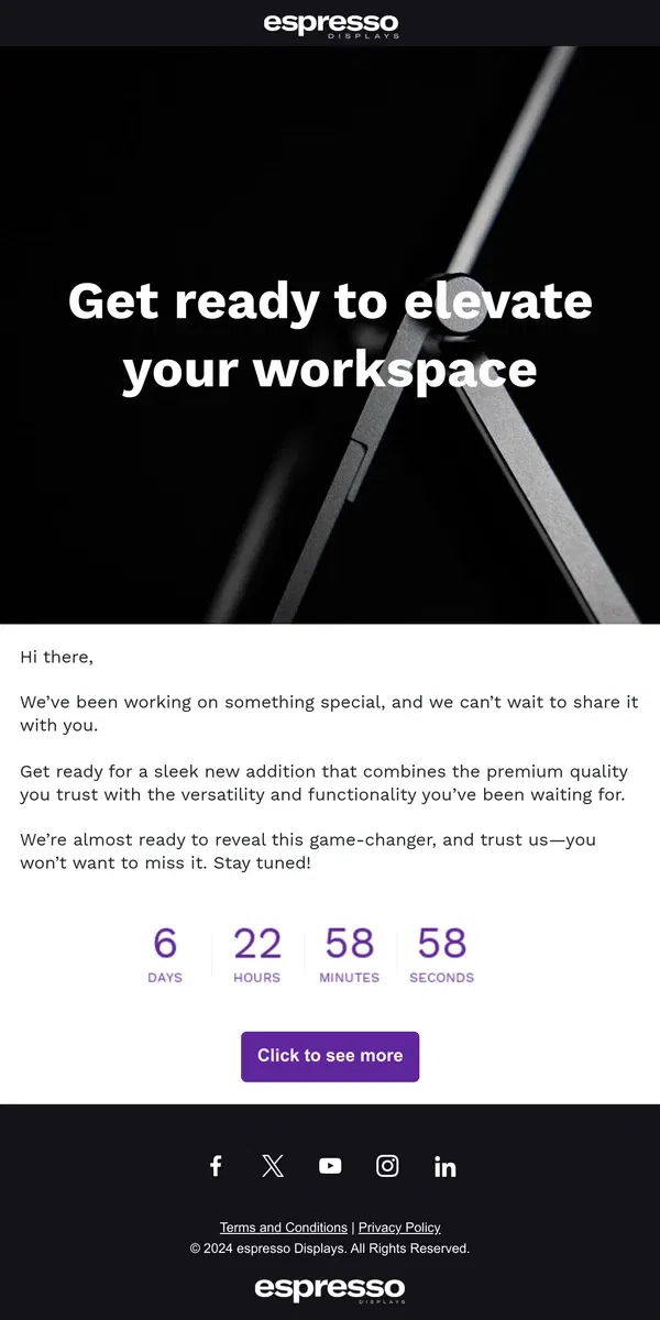 Email from espresso Displays. Hey there, You Won’t Want to Miss This…