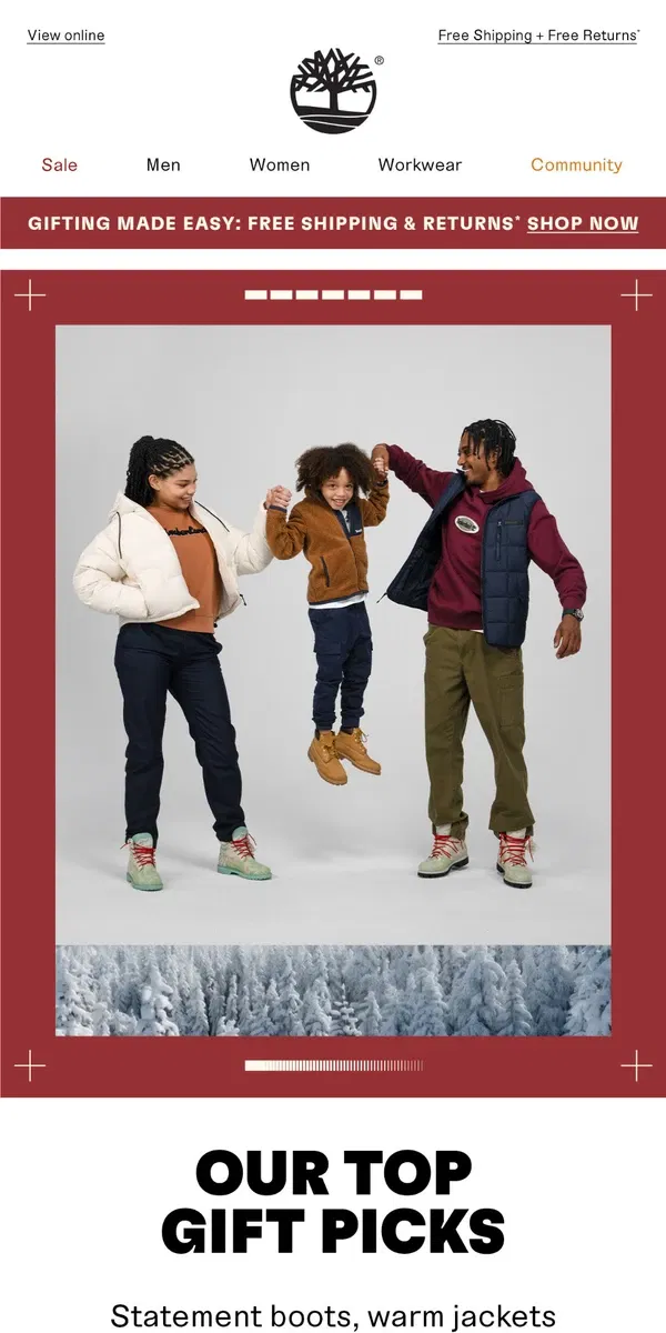 Email from Timberland. Our Gift Guide is STOCKED with ideas.