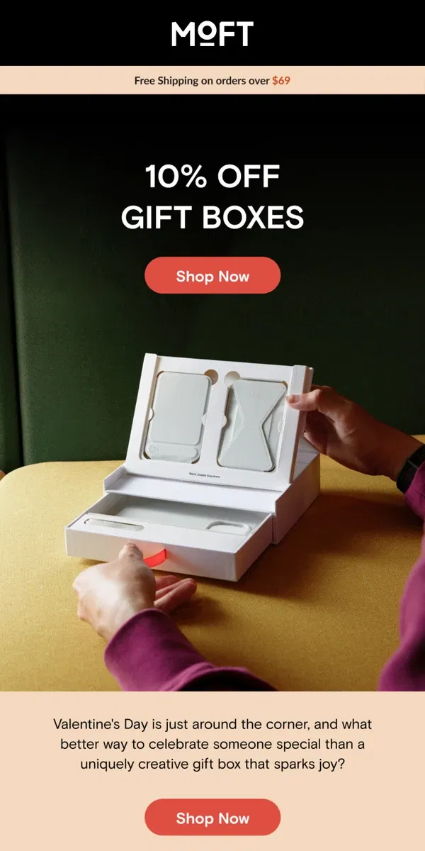 Email from MOFT. 10% Off Unique Gift Boxes for Your Loved One 🎁