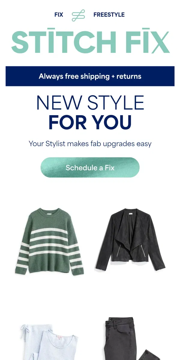 Email from Stitch Fix. Your Stylist is already on it