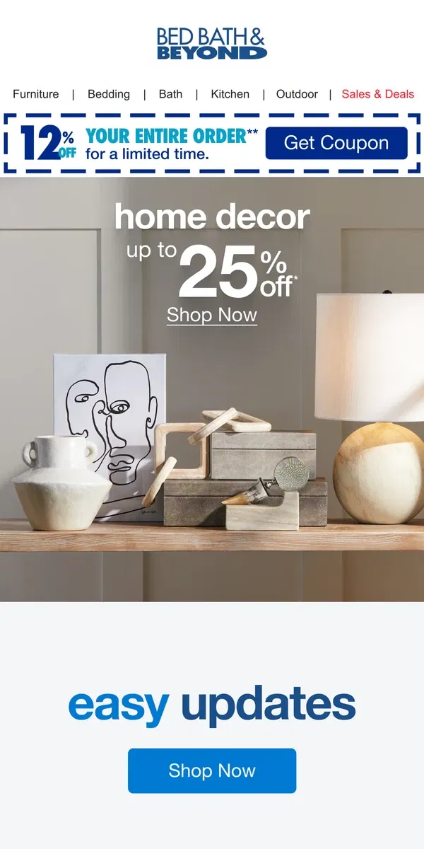 Email from Bed Bath & Beyond. Leap Into a Fresh Home Look ✨