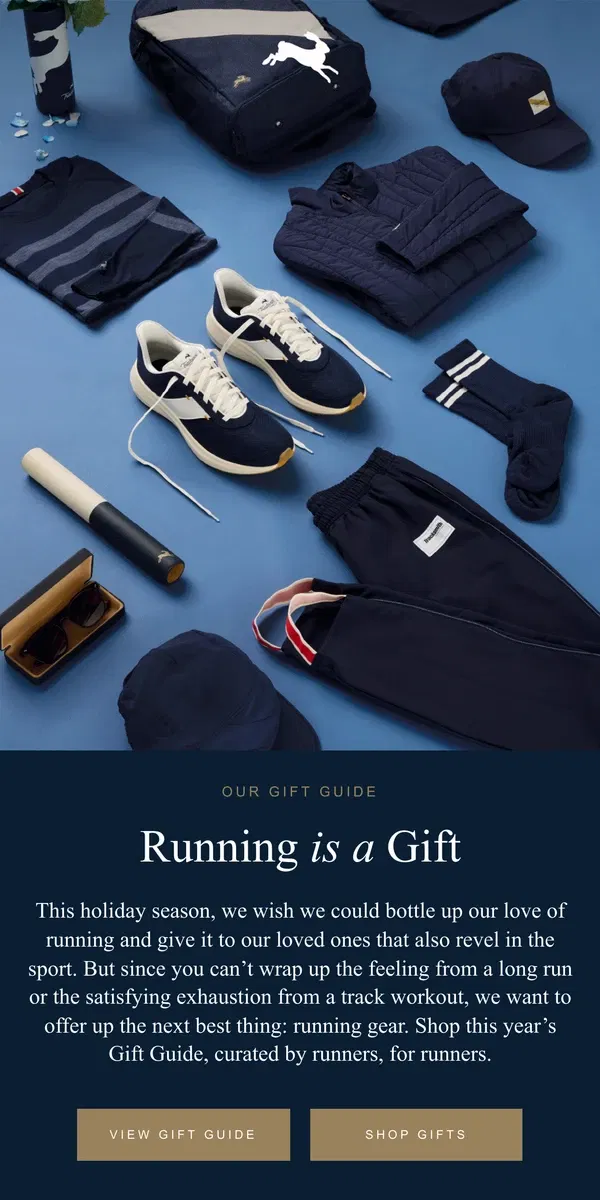 Email from Tracksmith. Explore Our Gift Guide