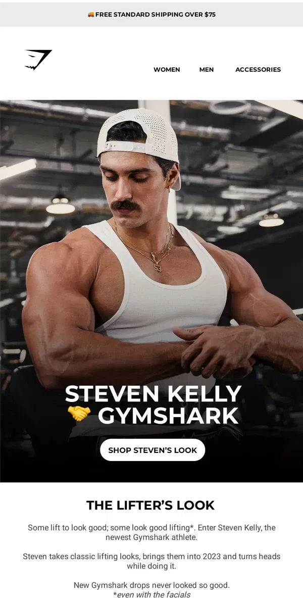 Email from Gymshark. Golden Era bodybuilding 🤝 2023