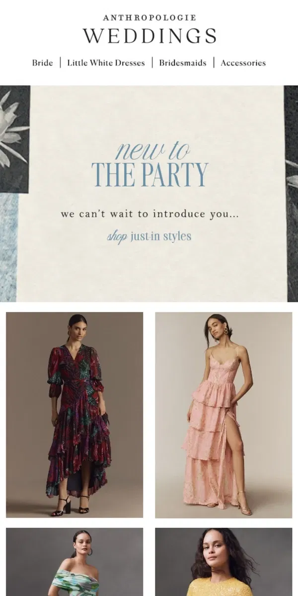 Email from Anthropologie. all the NEW. all for YOU.