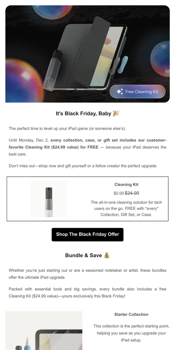 Email from Paperlike. Unlock Double Savings This Black Friday 🔓