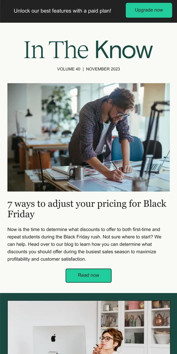 Email from Teachable. Inside: Our best Black Friday selling tips 💸