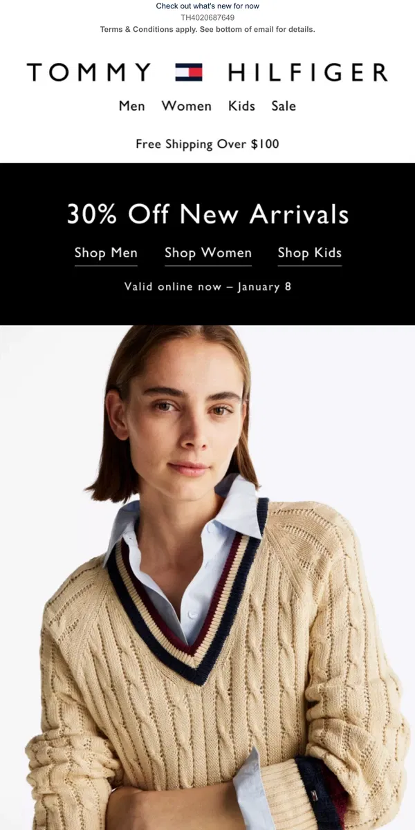 Email from Tommy Hilfiger. You're gonna want to see this | 30% off new arrivals